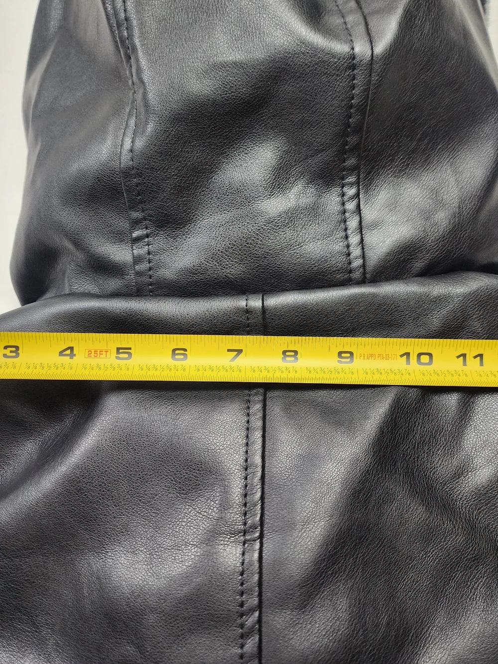 Gran Oriente Black Faux Leather And Faux Fur Hooded Winter Jacket Size Small